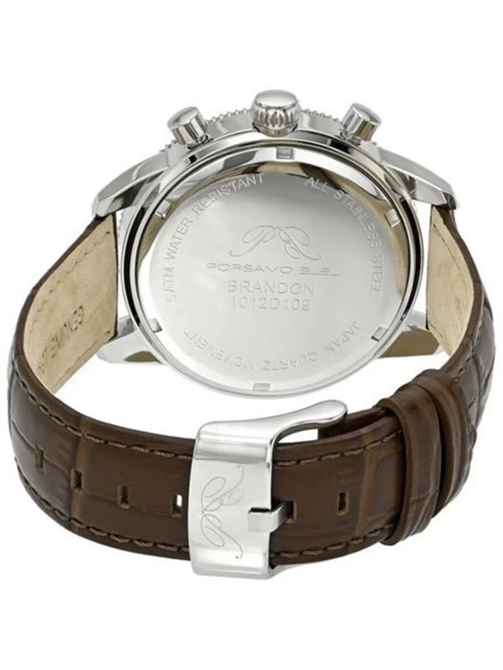 NWT Porsamo Bleu Brandon Chronograph Quartz Silver Dial Men's Watch